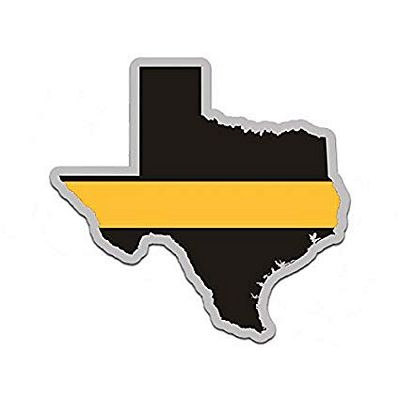 thin gold line TEXAS STIKCER