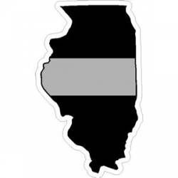 thin silver line ILLINOIS STICKER