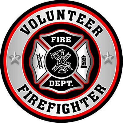 Volunteer FD COLOR FIREFIGHTER STICKER 44