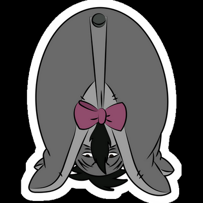 eeyore tail cartoon sticker