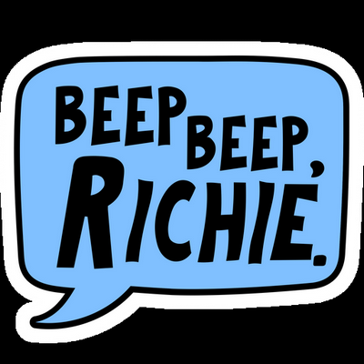 it pennywise beep beep richie sticker