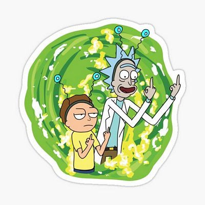 Rick & Morty worm hole sticker