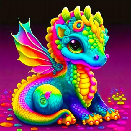 Cute Rainbow Dragon Sticker