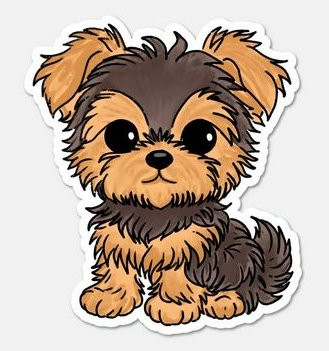 Yorkshire Terrier Dog Sticker 66
