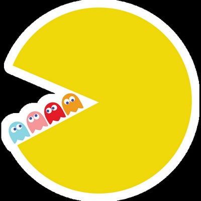 big pac man gamer sticker