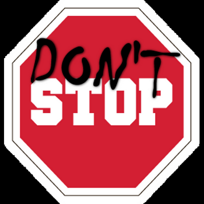 dont stop road sign