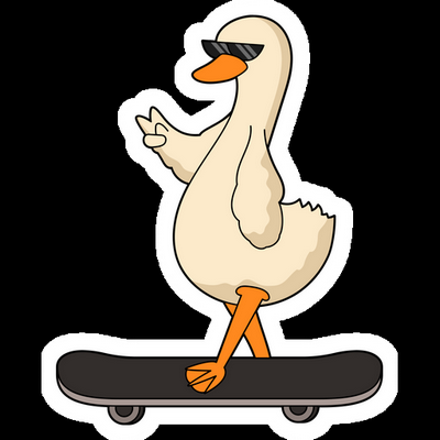 goose skateboard sk8 sticker