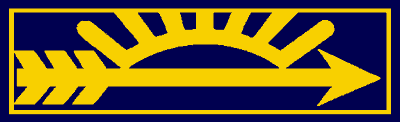 arrow of light  blue yellow cub scout sticker