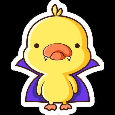 vampire ducky zombie sticker