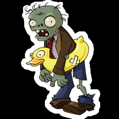 zombie ducky pool float sticker