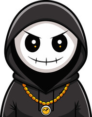 Hooded Zombie Funny Sticker 2