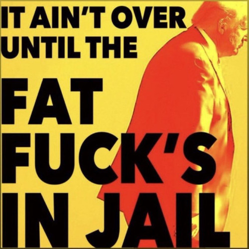 tRUMP FAT FUCK in jail window sticker