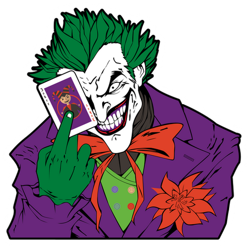 batman joker card cartoon sticker