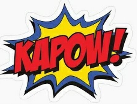 KAPOW batman cartoon sticker