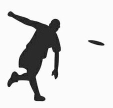 disc golf silhouette sticker 9
