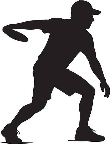 disc golf silhouette sticker 15