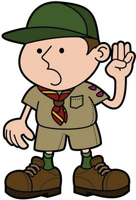 cub scout cartoon boy scout sticker