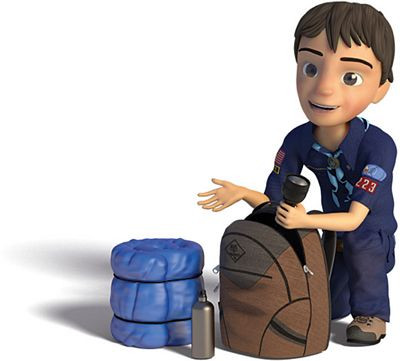 Ethan 9 CAMPING CUB SCOUT STICKER