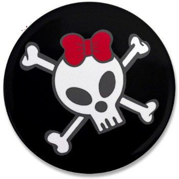 3942 Skull bow Decal Sticker04