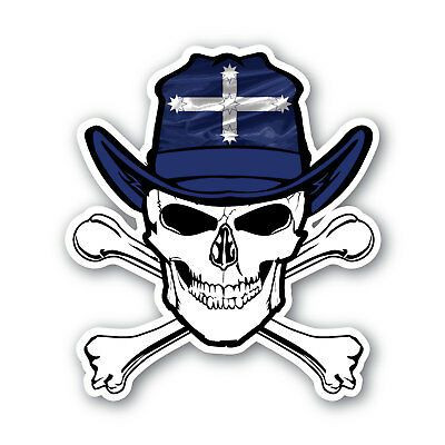 AUSTRALIA EURIKA FLAG SKULL STICKER
