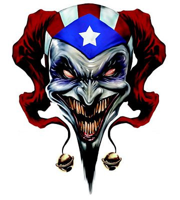 Evil Jester SKull Sticker