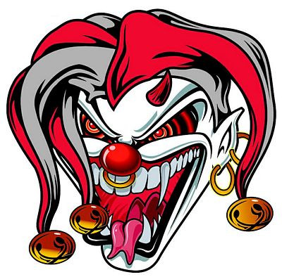 Jester Head skull sticker 23