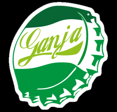 Ganja Bottle Cap Sticker
