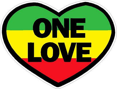 One Love in Heart Sticker
