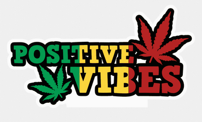 Stoney Positive Vibes Reggae Leaf Sticker