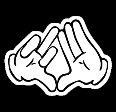 Dope Hands Triangle  Bird Sticker