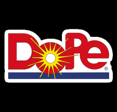 dope DOLE sticker with starburst