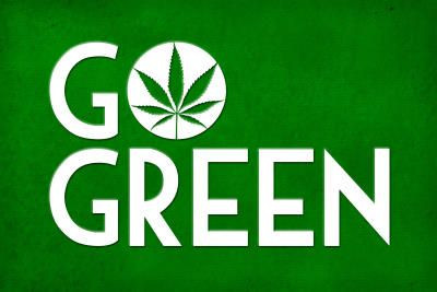 marijuana go green sticker