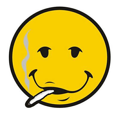 1 smile stoner weed funny car sticker