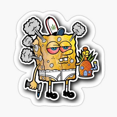 spongebob bong sticker 22