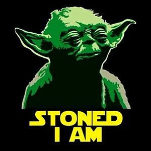 Yoda Stoned I Am Weed Sticker