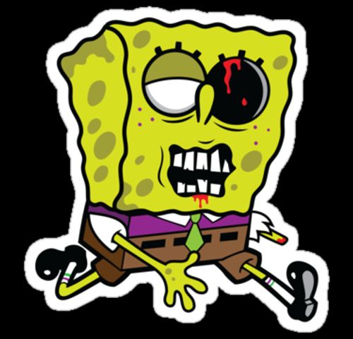 Spongebob Zombie Sticker