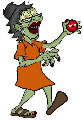 Zombie Repeat Sticker