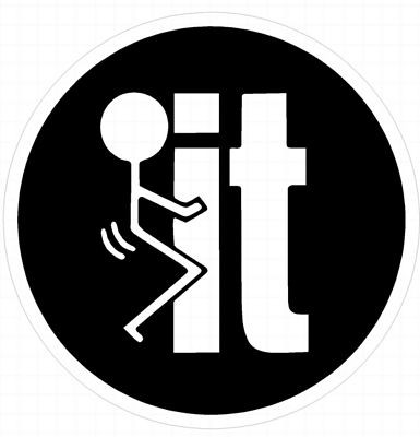 FUCK IT CIRCLE DIGITAL STICKER - BLACK