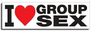 I Love Group Sex Bumper Sticker