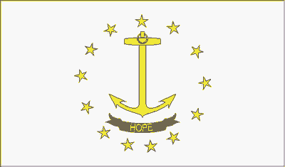 rhode island State Flag Sticker