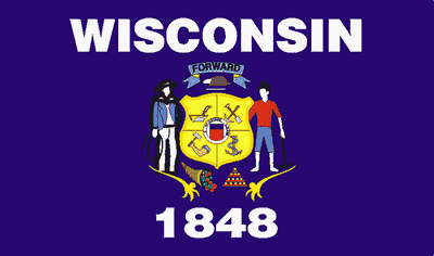 wisconsin State Flag Sticker