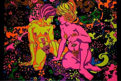 psychedelic faces wall decal car sticker 03