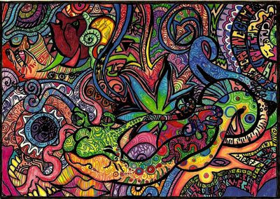 psychedelic nature car decal wall sticker 1