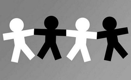 ANTI RACISM HOLDING HANDS STICKER
