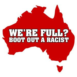 australia boot out racist sticker