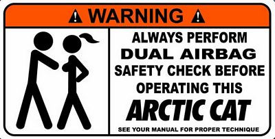 Artic Cat Funny Warning Sticker Set 5