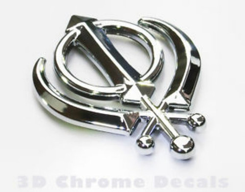 Khanda Sikhs Symbol Car 3D chrome decal sticker