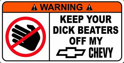 Chevy Funny Warning Sticker Set 1