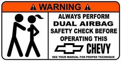Chevy Funny Warning Sticker Set 2