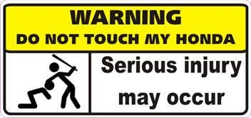 Do Not Touch My Truck sticker set